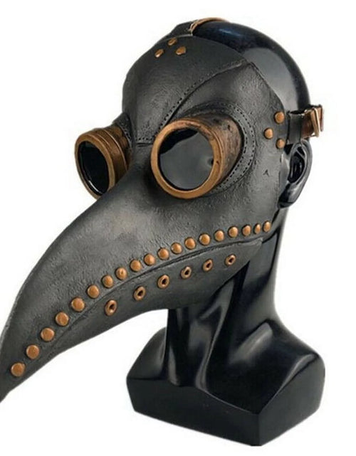 Load image into Gallery viewer, Plague Doctor Costume Bird Long Nose Beak PU Leather Steampunk Beak Party Costume Props Supplies
