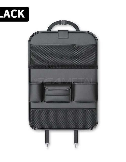 Load image into Gallery viewer, Car Seat Back Organizer Auto Back Seat Storage Bag with Foldable Table Tray Tablet Holder Tissue Box Car Accessories
