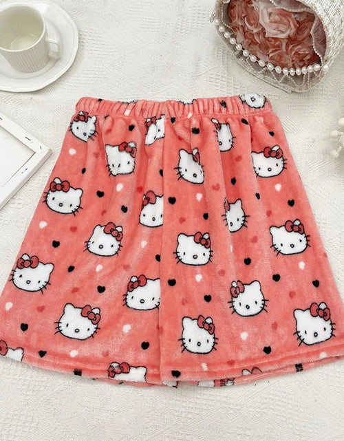 Load image into Gallery viewer, Anime Sanrioed Hellokitty Y2K Sanrioed Pajamas Pants Women Pjs Halloween Household Dress Kawaii Woolen Cartoon Casual Home Pants
