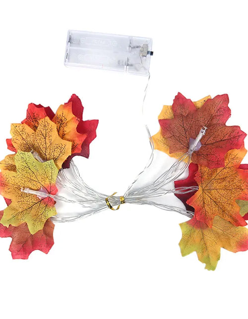 Load image into Gallery viewer, Thanksgiving Lights Fall Maple Leaves String Lights Thanksgiving Decorations Autumn Garland Home Indoor Decor Halloween Lights
