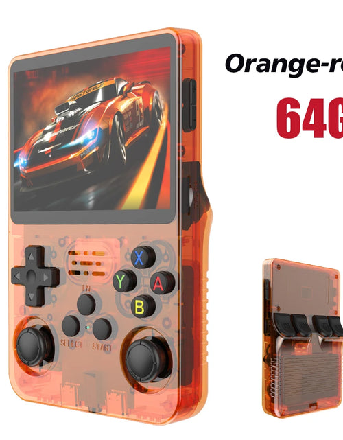 Load image into Gallery viewer, NEW Red R36S 128GB Retro Handheld Video Game Console Linux System 3.5 Inch IPS Screen Portable Pocket Video Player 64GB Games
