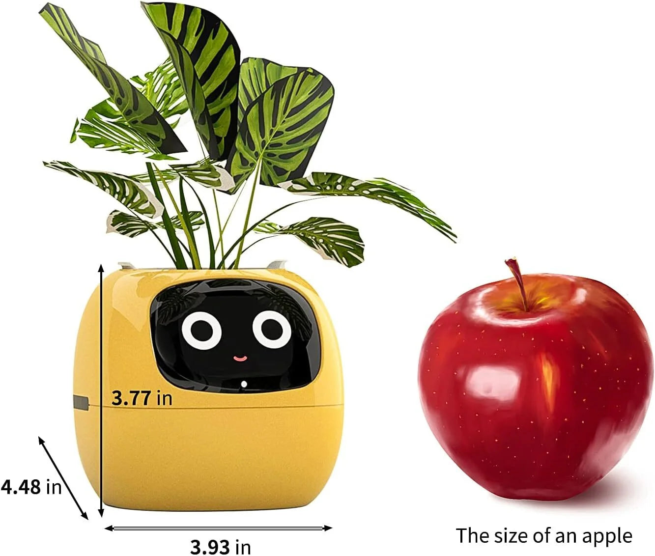 Smart Flowerpots, Electronic Pet Planter with Artificial Intelligence, Time Temperature Display, Guidance on Plant Care with Emojis, for Indoor Decoration