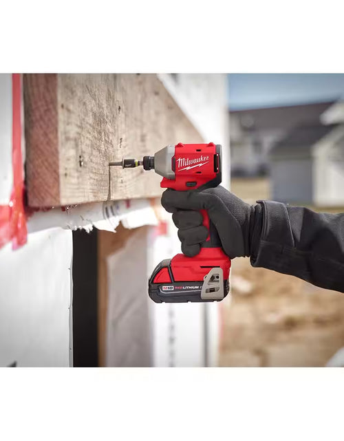 Load image into Gallery viewer, M18 18-Volt Lithium-Ion Compact Brushless Cordless 1/4 In. Impact Driver Kit with One 2.0 Ah Battery, Charger &amp; Tool Bag
