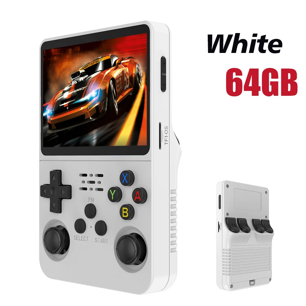 NEW Red R36S 128GB Retro Handheld Video Game Console Linux System 3.5 Inch IPS Screen Portable Pocket Video Player 64GB Games