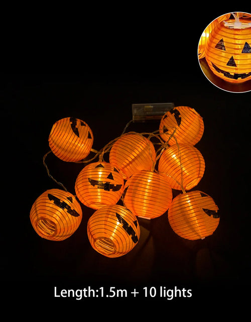 Load image into Gallery viewer, Halloween Lights Pumpkin Bat Spider Ghost Halloween String Lights Halloween Decorations Fairy Light Home Yard Window Decor
