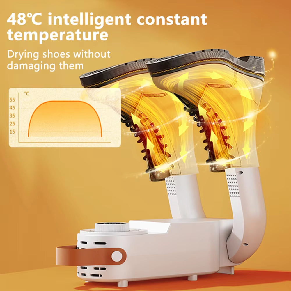 Electric Shoe Dryer Boot Warmer Shoe Foot Boot Dryer Foldable Timed Deodorizing Eliminate Odor Fast Drying Boot Deodorizer