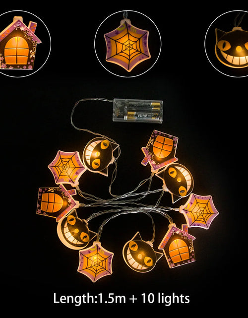 Load image into Gallery viewer, Halloween Lights Pumpkin Bat Spider Ghost Halloween String Lights Halloween Decorations Fairy Light Home Yard Window Decor
