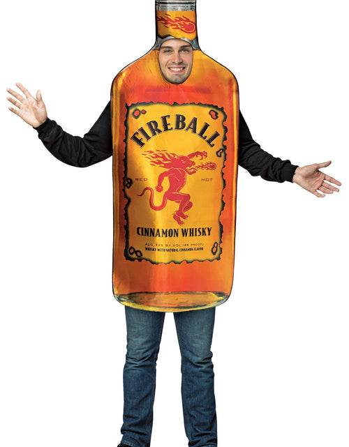 Load image into Gallery viewer, Fireball Bottle Halloween Costume Men&#39;S and Women&#39;S Adult One Size, Orange
