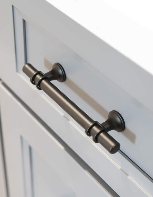 Load image into Gallery viewer, 12-Series Matte Black T Bar Handle Pull — 6-1/4&quot; (160Mm) Hole Centers, 8-3/4&quot; Overall Length — 50 Pack Modern Kitchen Cabinet Door Drawer Hardware/Dresser
