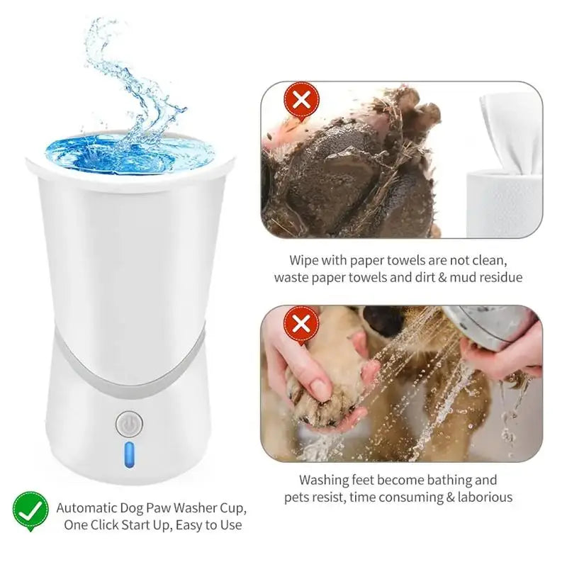 Automatic Dog Paws Cleaner Pet Foot Washer Cup Portable Paw Cleaner for Small and Medium-Sized Dogs Silicone Dog Paw Cleaner Cup