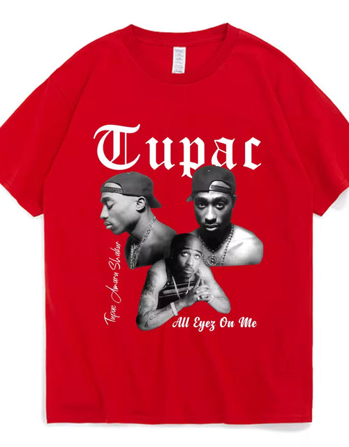 Load image into Gallery viewer, Rapper Tupac 2Pac Graphic T Shirt Fashion High Quality Short Sleeves T-Shirts Oversized Hip Hop Streetwear Men&#39;S Cotton T-Shirt
