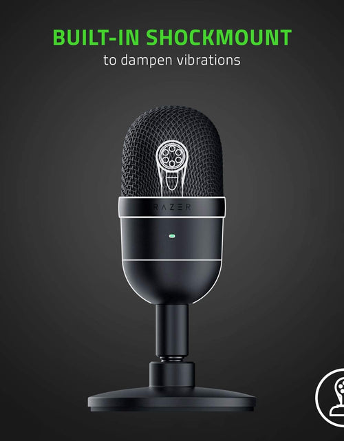 Load image into Gallery viewer, Seiren Mini USB Streaming Microphone: Precise Supercardioid Pickup Pattern - Professional Recording Quality - Ultra-Compact Build - Heavy-Duty Tilting Stand - Shock Resistant - Classic Black
