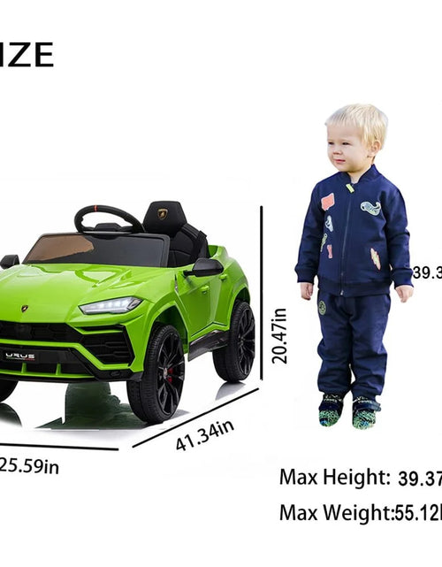 Load image into Gallery viewer, Lamborghini Urus 12V Electric Powered Ride on Car Toys for Girls Boys, Yellow Kids Electric Vehicles Ride on Toys with Remote Control, Foot Pedal, MP3 Player and LED Headlights, CL61
