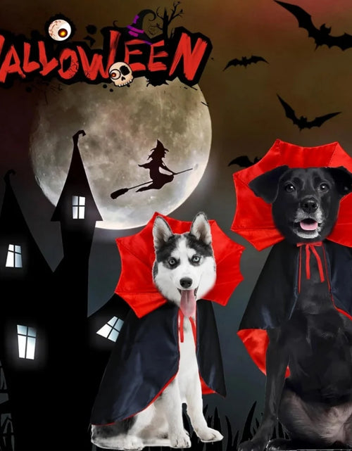 Load image into Gallery viewer, Medium Dog Halloween Costumes, Halloween Dog Vampire Cloak Costume Dog Devil Costume Pet Halloween Costume
