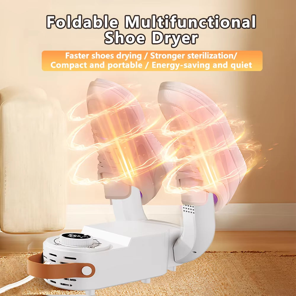 Electric Shoe Dryer Boot Warmer Shoe Foot Boot Dryer Foldable Timed Deodorizing Eliminate Odor Fast Drying Boot Deodorizer