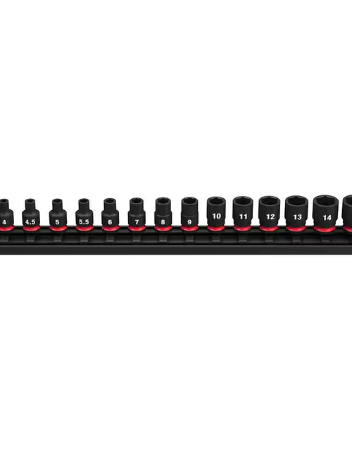 Load image into Gallery viewer, SHOCKWAVE 1/4 In. Drive Metric 6 Point Impact Socket Set (14-Piece)
